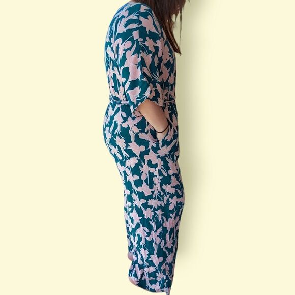 Eloquii Tropical Floral Wide Leg Jumpsuit 22 - Picture 10 of 16